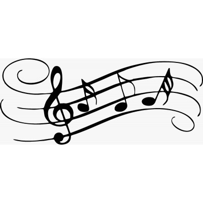 Lazer Kesim Metal Duvar Dekoru, Notalar 40 cm