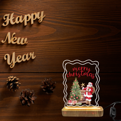 Yılbaşı Temalı Hediye 9 Masa Üstü ışıklı