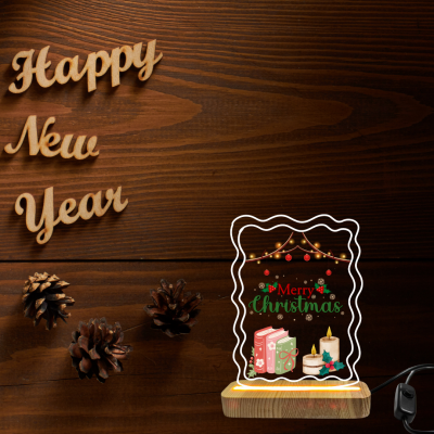 Yılbaşı Temalı Hediye 10 Masa Üstü ışıklı