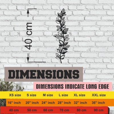 Lazer Kesim Metal Duvar Dekoru, Sarmaşık 40 cm