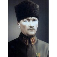 Masif Ahşap Üzeri UV Baskı ATATÜRK Portresi