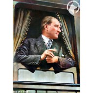Masif Ahşap Üzeri UV Baskı ATATÜRK Portresi