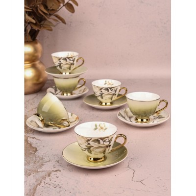 LUNOLIA 6 LI PORSELEN KAHVE FİNCAN TAKIMI