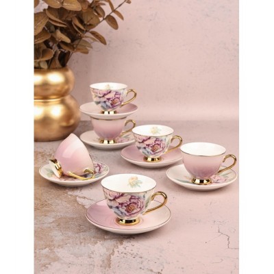 FLORABEL 6 LI PORSELEN FİNCAN TAKIMI