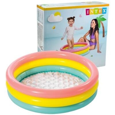 58924 Renkli Şişme Taban 3 Bölme Havuz 86 cm