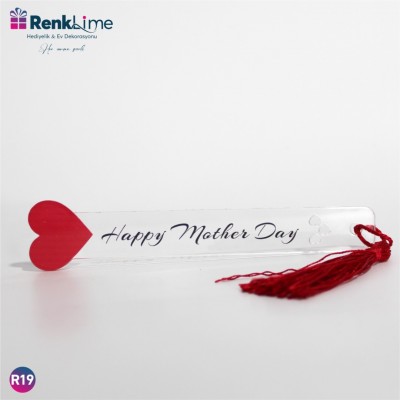 Pleksi Kitap Ayracı Kalpli