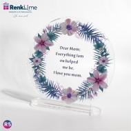 Pleksi Masa Üstü I Love You Mom