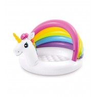 57113 Unicorn Şekilli Şişme Taban Gölgelikli Havuz 127 cm