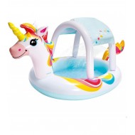 58435 Unicorn Şekilli Fıskiyeli Gölgelikli Havuz 254cm