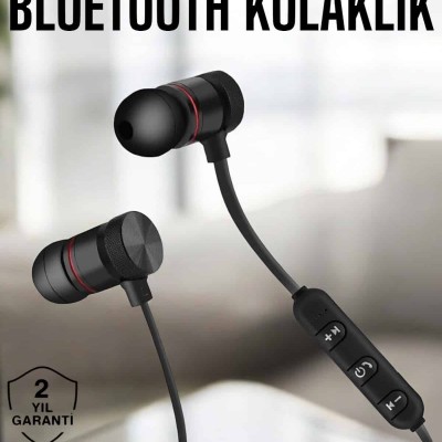 Kablosuz Sport Mıknatıslı Mikrofonlu Kulak İçi Kulaklık