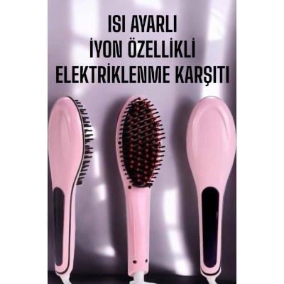 Saç Düzleştirici Tarak Isı Ayarlı Yıpranma Önleyici Düzleştirici Fön Tarak