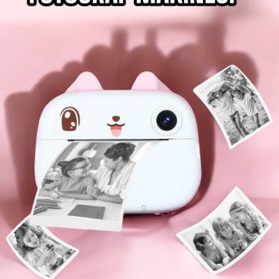 Çocuk Fotoğraf Makinesi Dijital HD Video Rulo Kağıt Baskılı Yazıcı