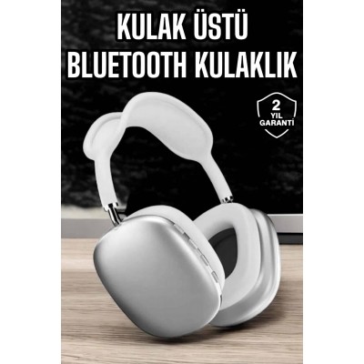 P9 Air Max Kablosuz 5.0 Mikrofonlu Bluetooth Kulaklık Beyaz Yüksek Ses Kaliteli