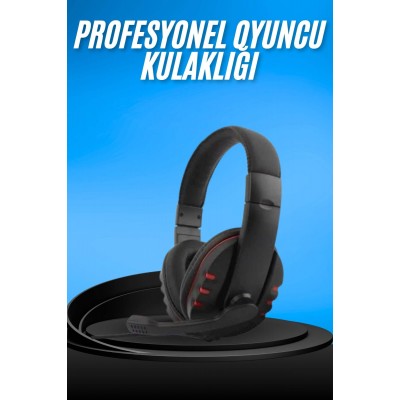 Oyuncu Kulaklığı Kulak Üstü Kablolu Gaming Kulaklık Mikrofonlu ANC Özelliği