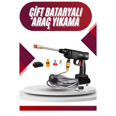 Oto Araba Yıkama Şarjlı Ve Yüksek Basınçlı Oto Yıkama Ve Sulama Tabancası