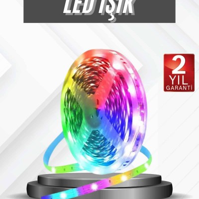 RGB Şerit Led 10 Metre Led Işık Kumanda ile Kontrol RGB