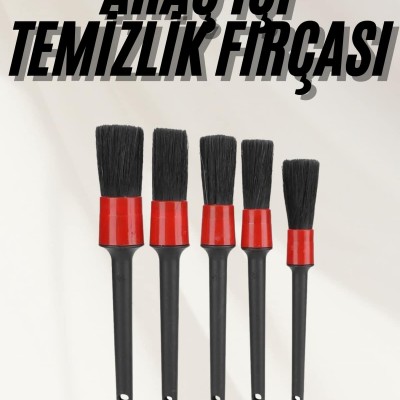 Araç İçi Led Aksesuar 5 Farklı Detaylı Araba Temizlik Fırçası Oto Temizleme Fırçası