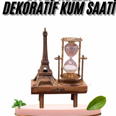 Paris Eyfel Kulesi Hediyelik Eyfel Retro Kum Saati Dekoratif Eşya