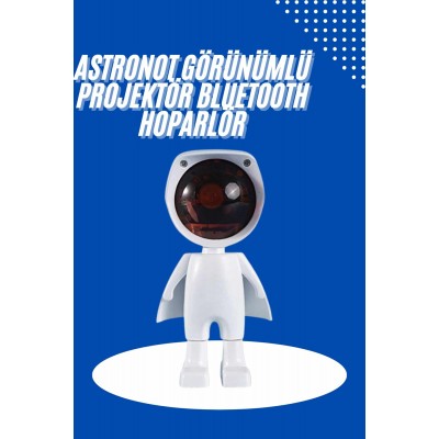 Astronot Işık Projektörü Gökkuşağı Projeksiyon Gece Lambası Hediyelik