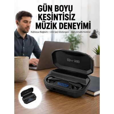 Gaming Kulaklık Bluetooth 5.2 Kablosuz Kulakiçi Rgb Işıklı Çift Mikrofonlu Yeni Nesil