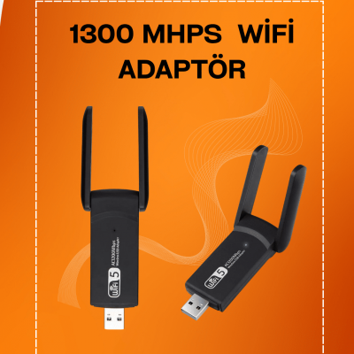 Tak-Çalıştır Özellikli Çift Bant WiFi Adaptör – 1200 Mbps