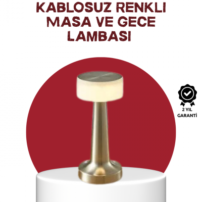 Şarj Edilebilir LED Masa Lambası – USB Girişli, Metal Yapı