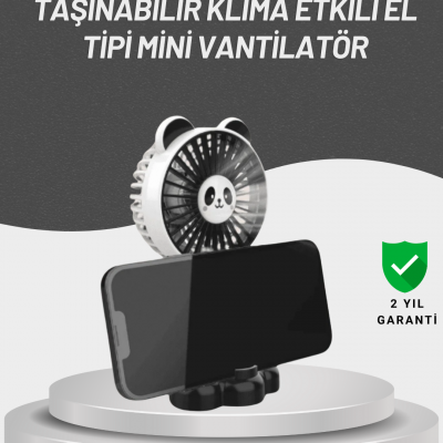 Sessiz Çalışan USB Şarjlı Masaüstü Mini Vantilatör