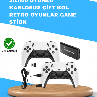 Kablosuz Retro TV Oyun Konsolu – 30.000+ Oyun, HD Çıkış & Kablosuz Gamepad ile Efsanevi Oyun Deneyimi