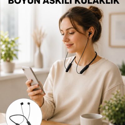 Ergonomik Tasarımlı Bluetooth Kulaklık – Gürültü Azaltmalı, Manyetik Yeni Nesil