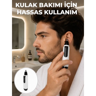 Hassas 3D Bıçaklı Kulak ve Burun Tıraş Makinesi
