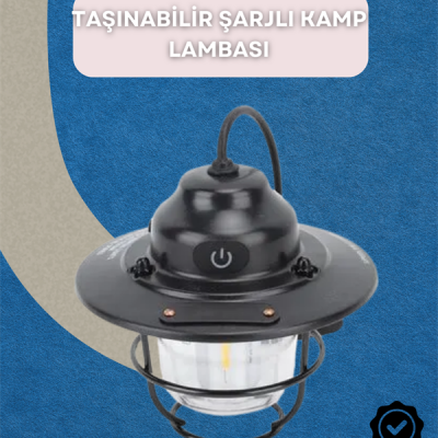 Dış Mekan İçin Şık LED Fener – 4400mAh Pil, IPX4 Su Geçirmez, Asılabilir