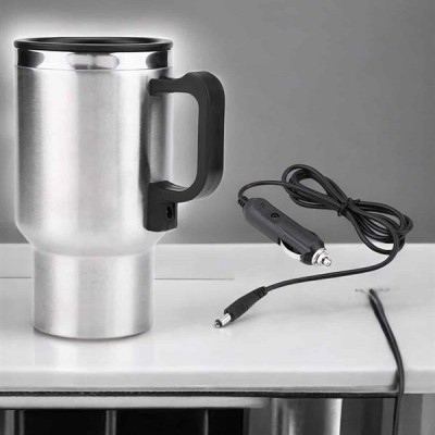 Kettle Kapaklı Araç İçi Termos Tüm Arabalara Uyumlu Çakmaklık Girişli Su Isıtıcı Bardak