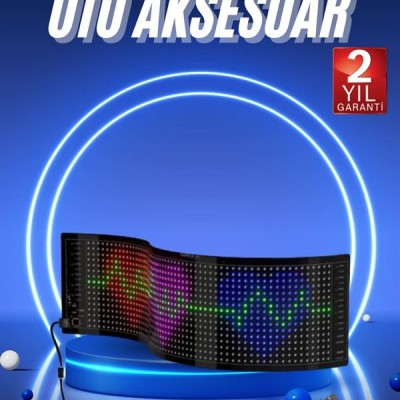 LED Matrix Panel RGB Ekran Kumandalı  Araç Camına Uygun