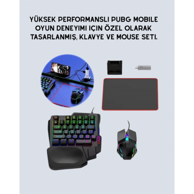 Mobil Oyunlar için Klavye, Mouse ve Dönüştürücü Seti