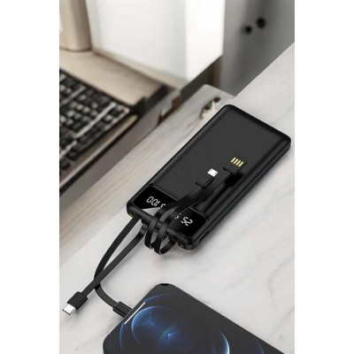 Powerbank 20.000 Mah LCD Ekran USB Lightning Type-C Uyumlu İOS ve Android