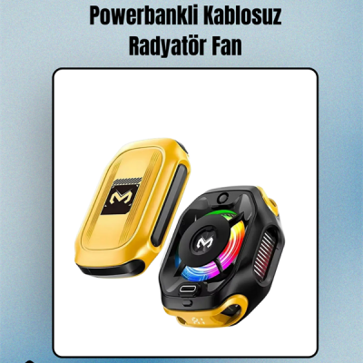 RGB Işıklı Girdap Fanlı Mobil Soğutucu | Manyetik Montaj | Type-C Girişli