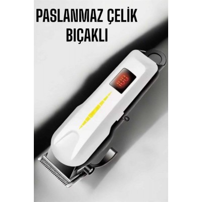Tıraş Makinesi Profesyonel Saç Ve Sakal Kesme Milim Ayarlı Dijital Göstergeli