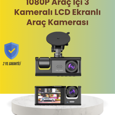 TA-01 2.0 İnç Ekranlı 3 Kanallı Araç Kamerası