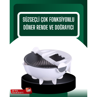 Çok Amaçlı Hazneli Sebze Rende Doğrayıcı ve Soyucu