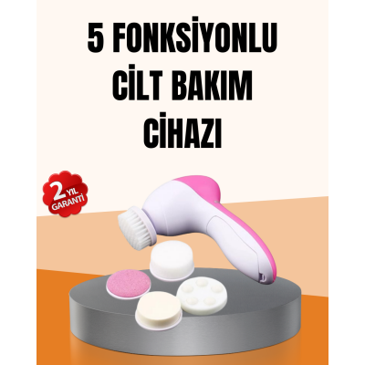 Derin Temizleme ve Masaj İçin 5 Başlıklı Yüz Cilt Bakım Aleti