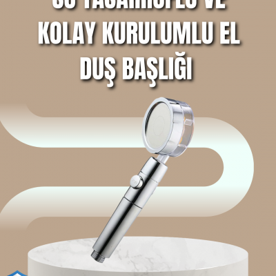 360° Ayarlanabilir Çok Fonksiyonlu Duş Başlığı
