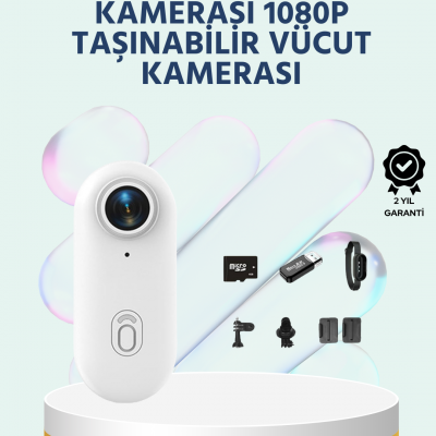 Geniş Açı Lensli WiFi Spor ve Vlog Kamerası