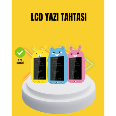 Tek Tuşla Silinebilir LCD Yazı Tableti | Çocuklar İçin Eğitim Tableti