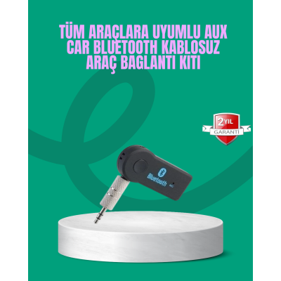 Taşınabilir Bluetooth AUX Araç Müzik ve Konuşma Kiti