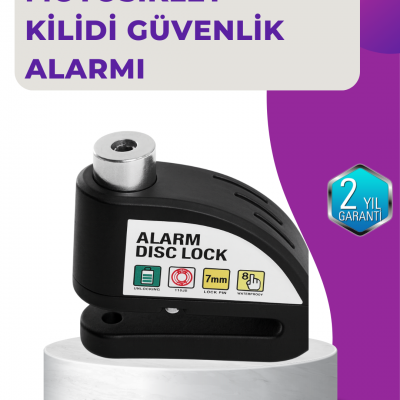 110 dB Alarm Disk Kilidi Motosiklet Scooter Bisiklet Güvenlik