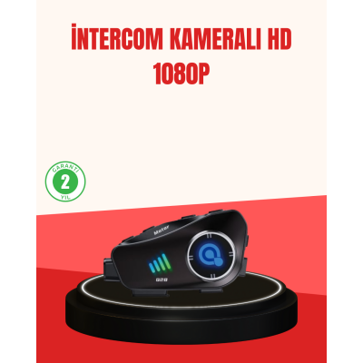 Q28 Kameralı Motosiklet Kask Kulaklık Bluetooth 5.3 Su Geçirmez 1080P HD