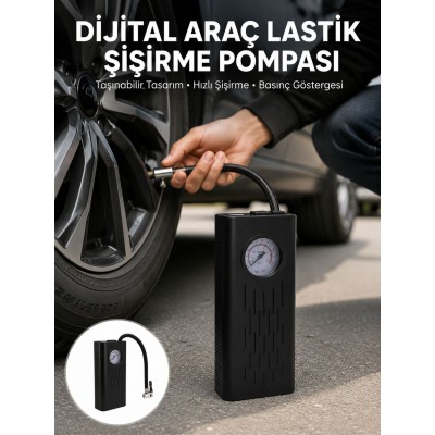 Type-C Şarjlı Güçlü Elektrikli Kompresör Motosiklet Oto Bisiklet İçin Yeni Nesil