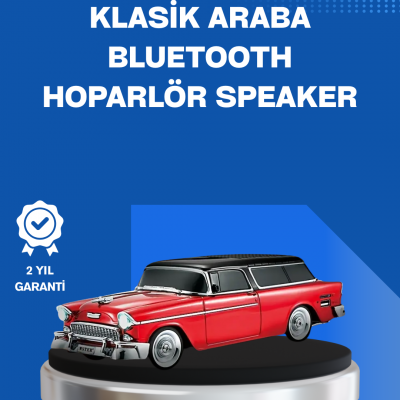 Retro Araba Şekilli Kablosuz Bluetooth Hoparlör