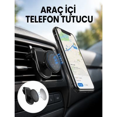 Güçlü Mıknatıslı Araç İçi Telefon Tutucu – Evrensel Uyum Yeni Nesil
