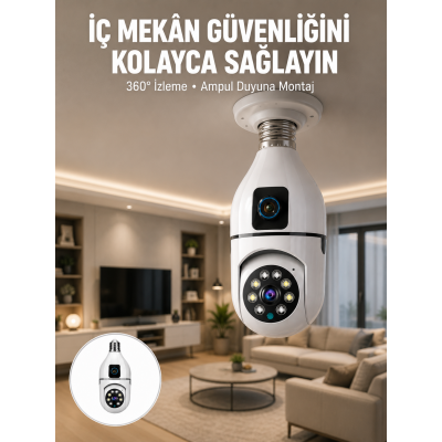 Tak Çalıştır Ampul Kamera – Full HD 1080P Kablosuz Güvenlik Çözümü